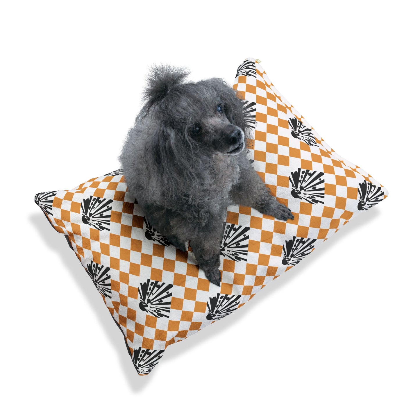 Pet Bed — "Hazard Placard Harlequin"
