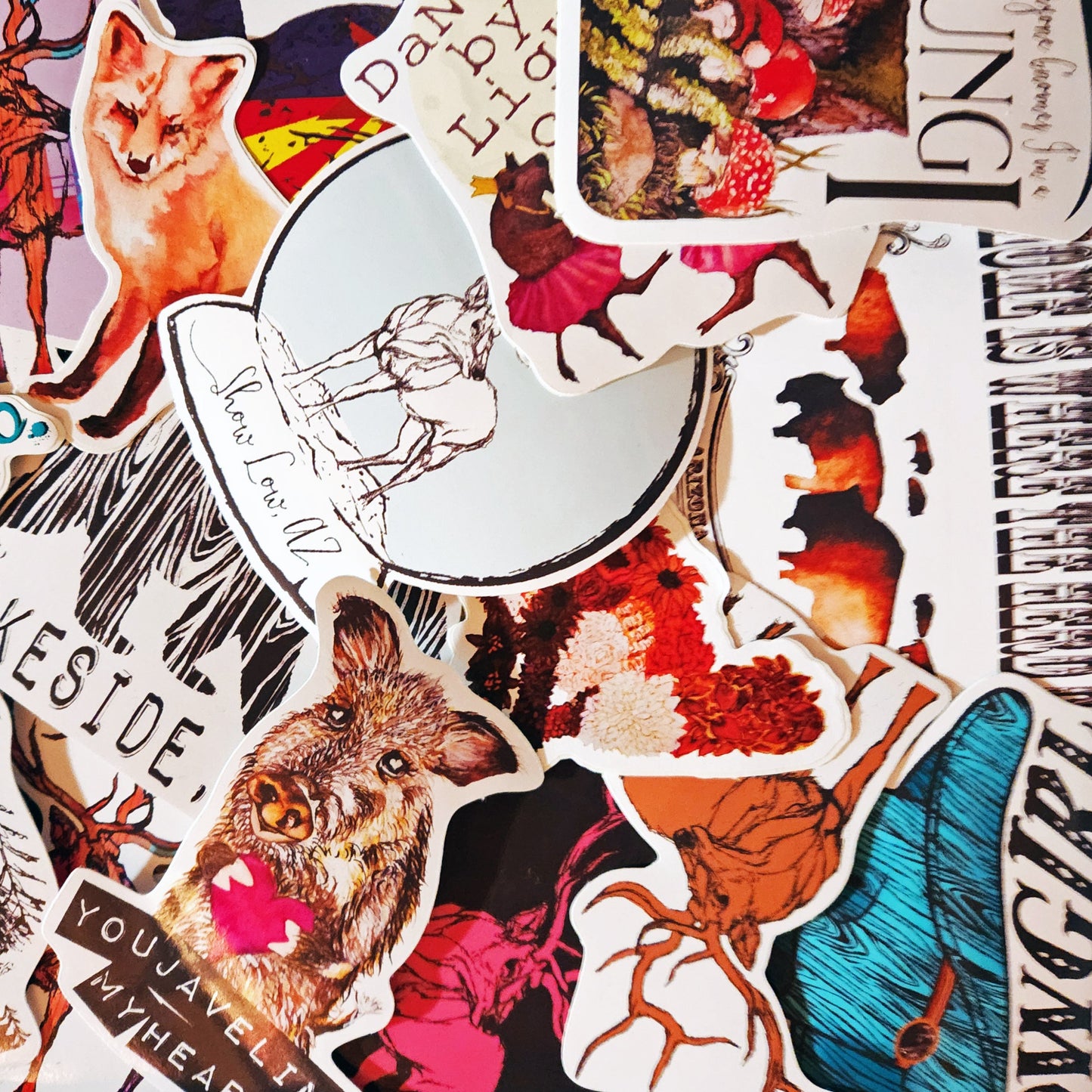"Floral Fox" Vinyl Sticker/Decal