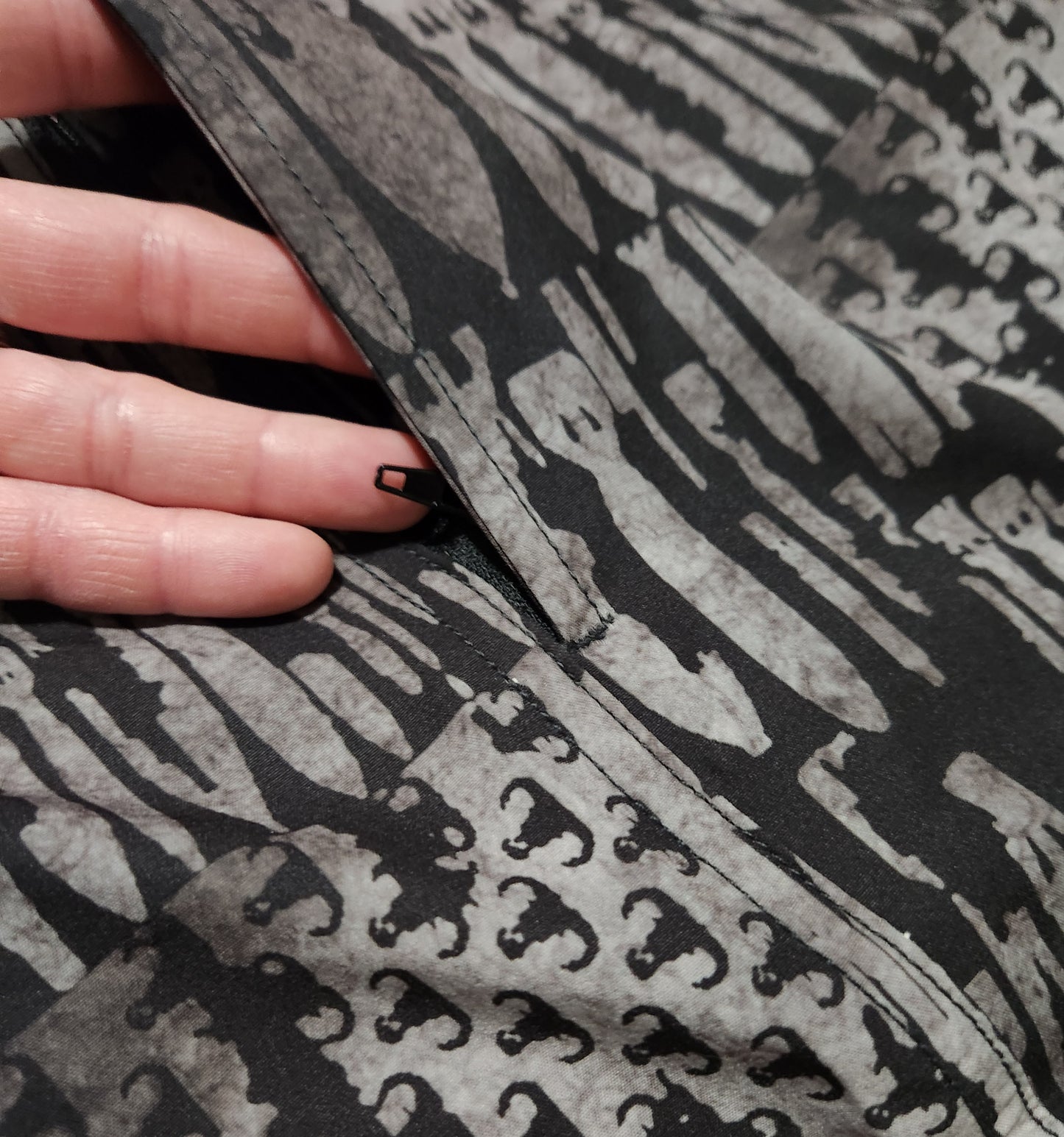 Men's Board Shorts - "EOD Bomb Flag" (Grey on Black)