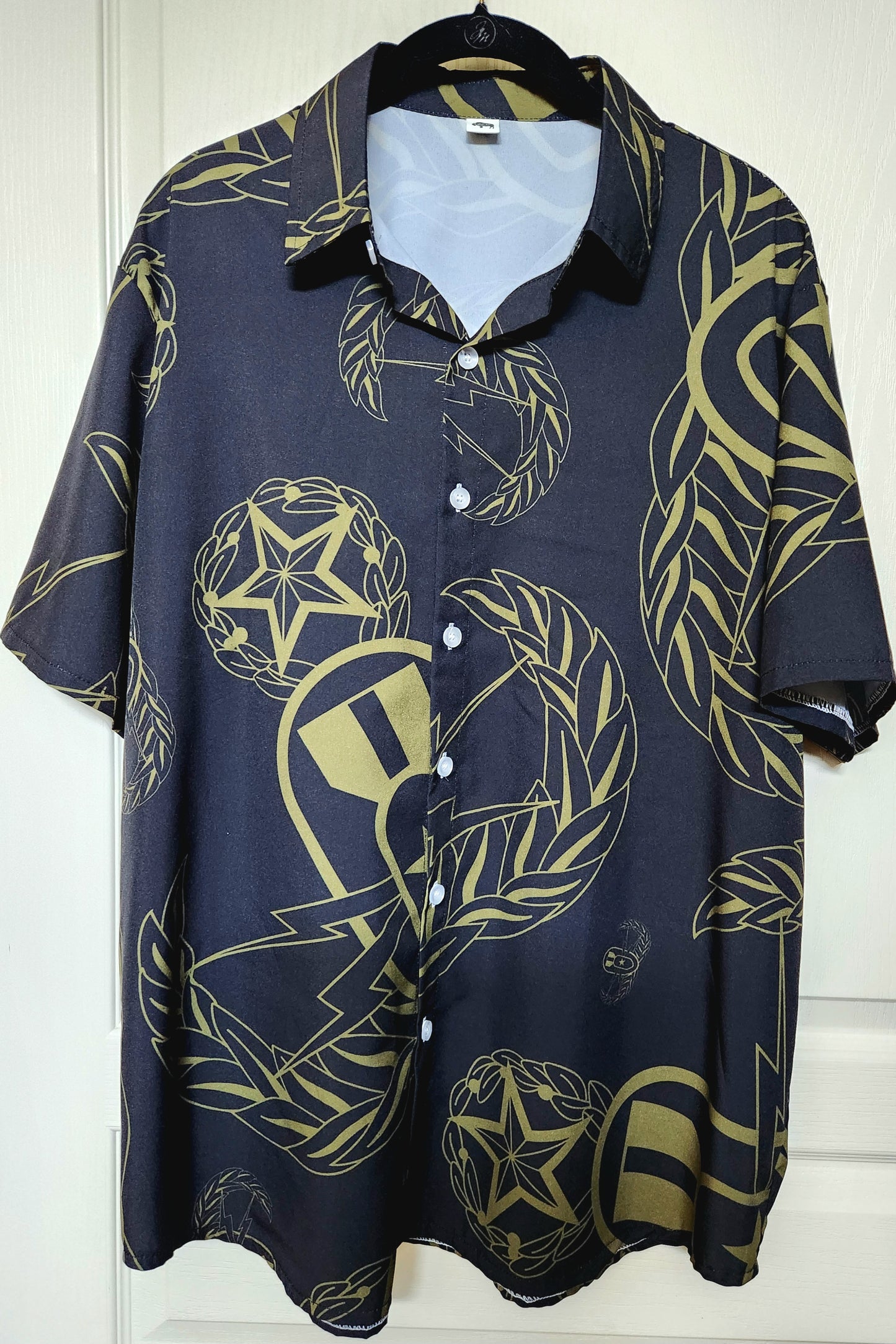 "OD Green on Black" EOD Hawaiian/Button-up Shirt