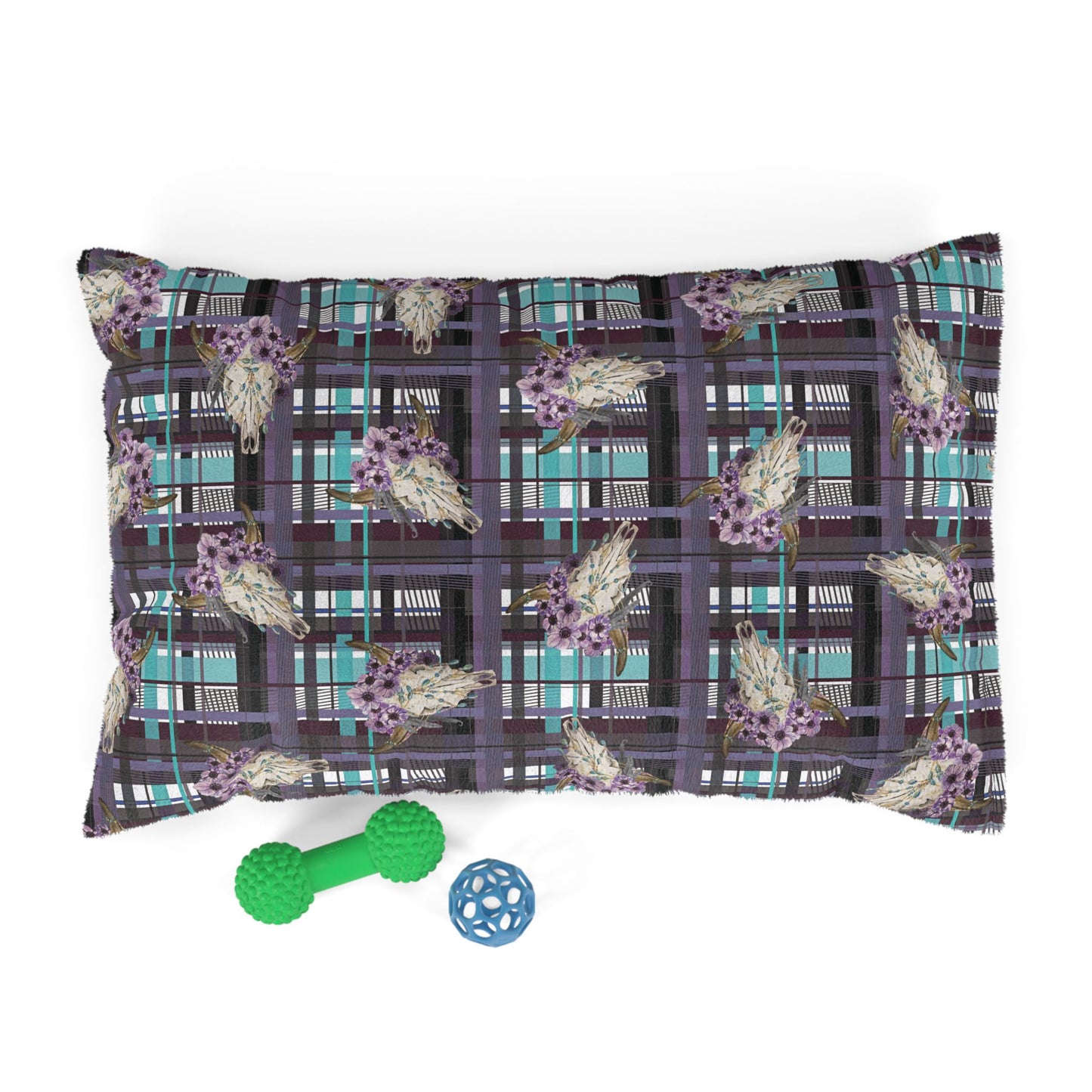 Pet Bed — "Boho Steer Skull"