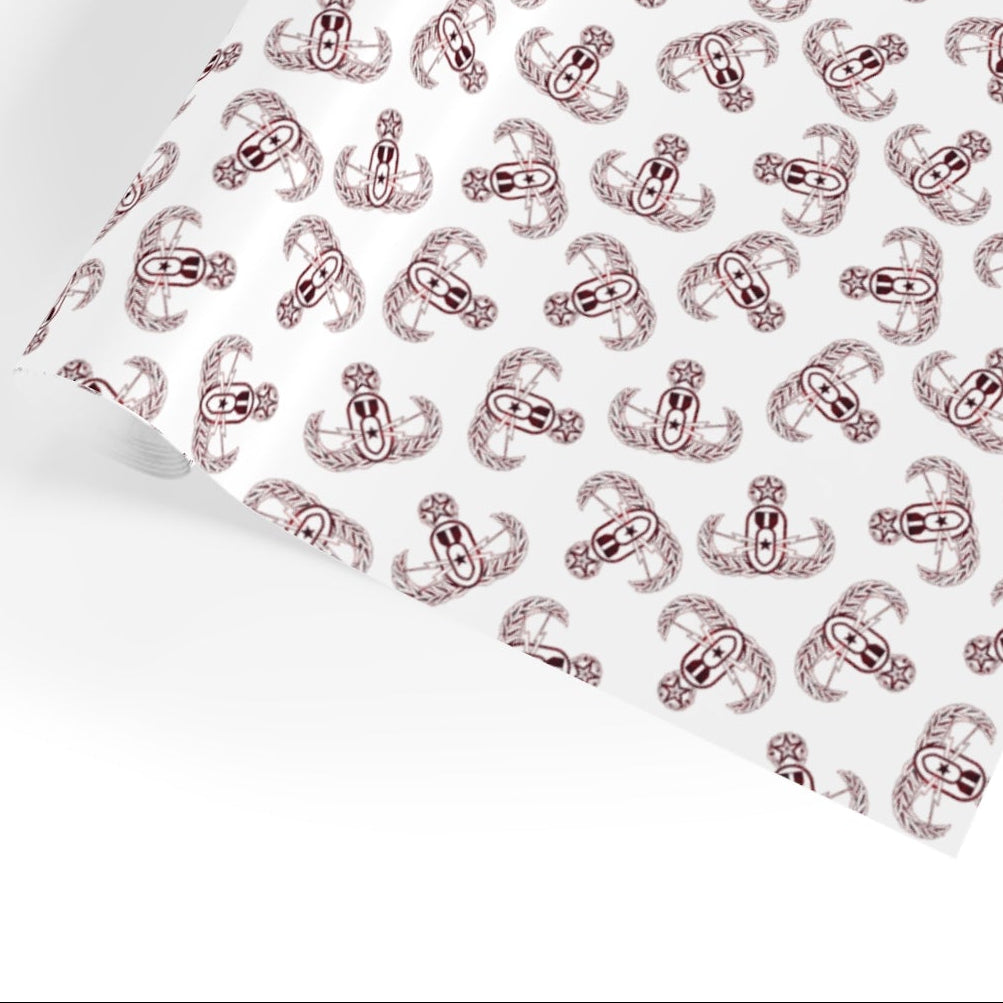 Wrapping Paper - "Plaid EOD Badge"