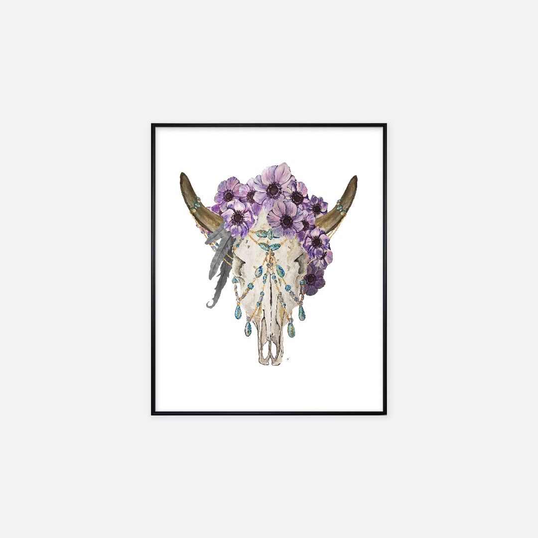 "Bohemian Skull" - Print (16" x 20")