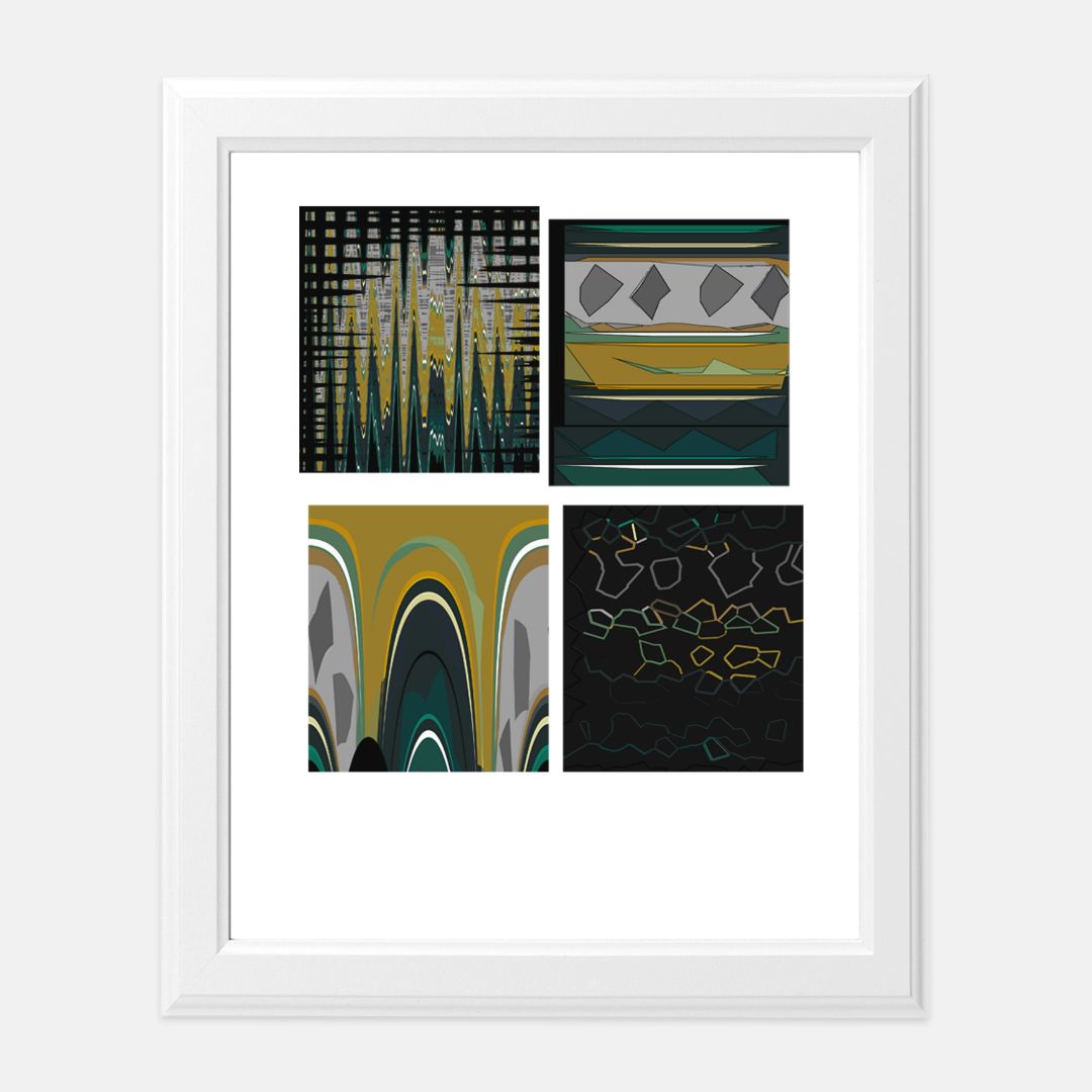 "Chartreuse Abstract Landscapes" - Print (8" x10")