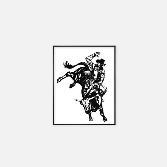 "Bucking Bull" - Print (11" x 14")