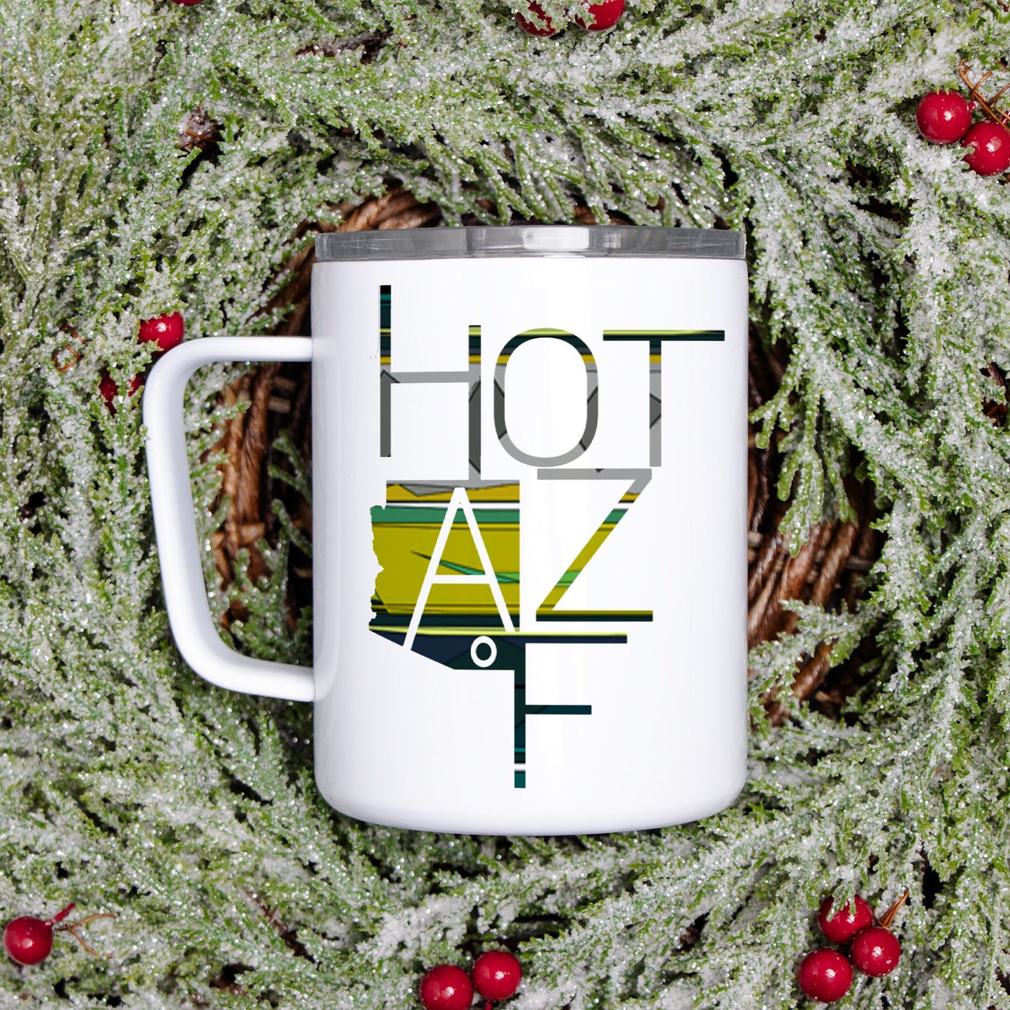 Travel Mug - "Hot AZ F" (Chartreuse)