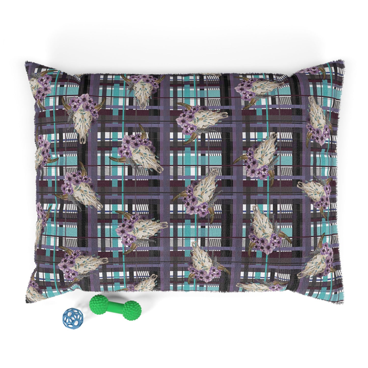 Pet Bed — "Boho Steer Skull"