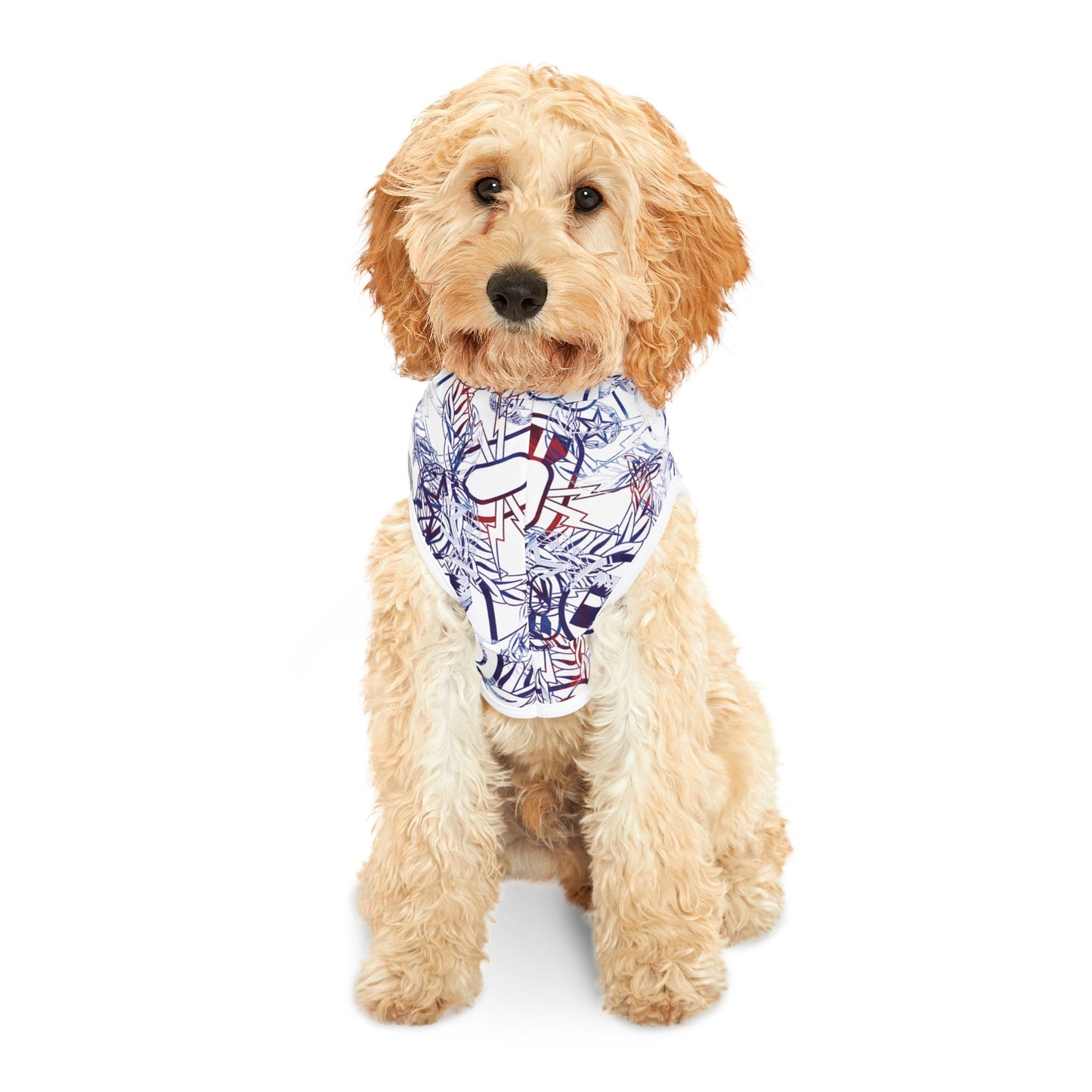 Pet Hoodie — "It's 5 o'clock Somewhere" (Red, White, & BOOM!)