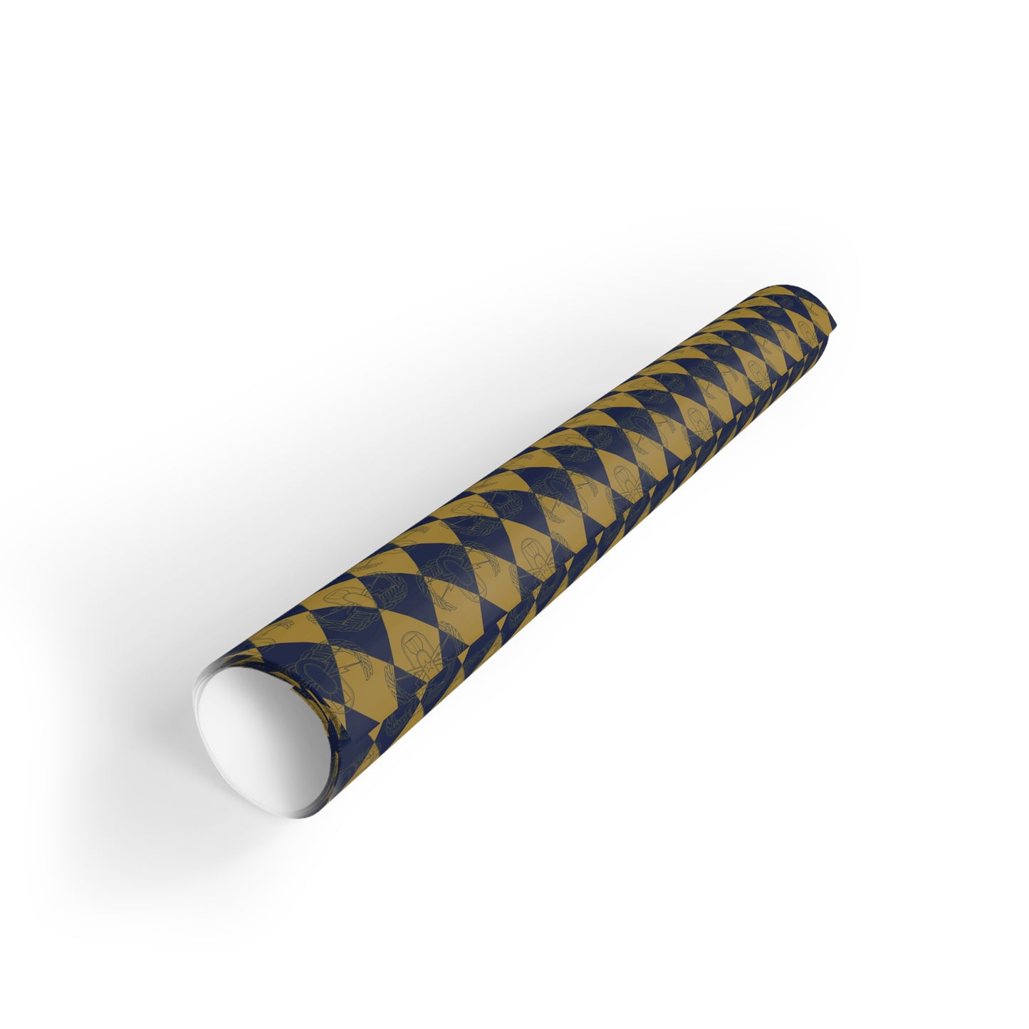 Wrapping Paper - "EOD Harlequin" (Gold & Dark Blue)