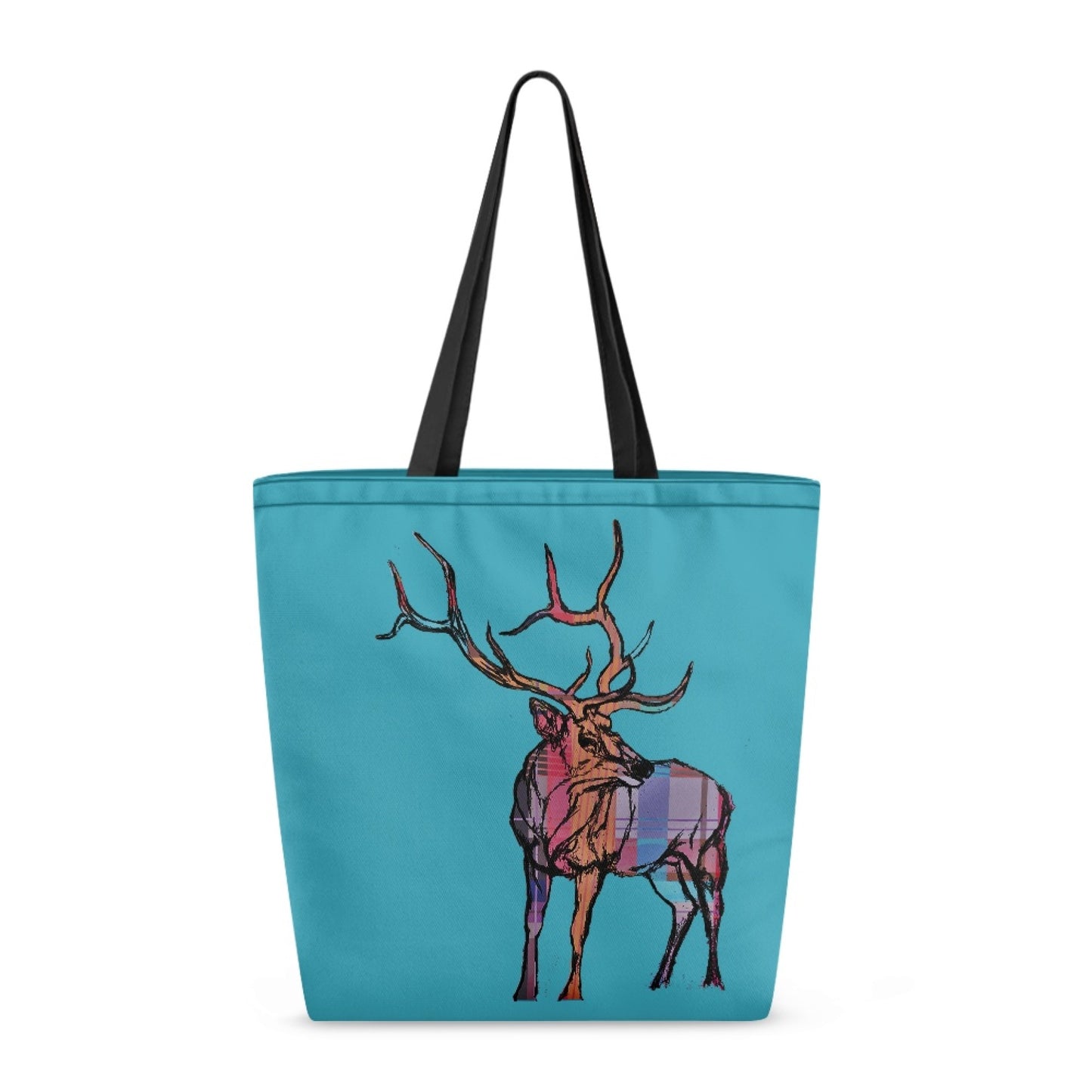 Tote Bag - "Plaid Elk"