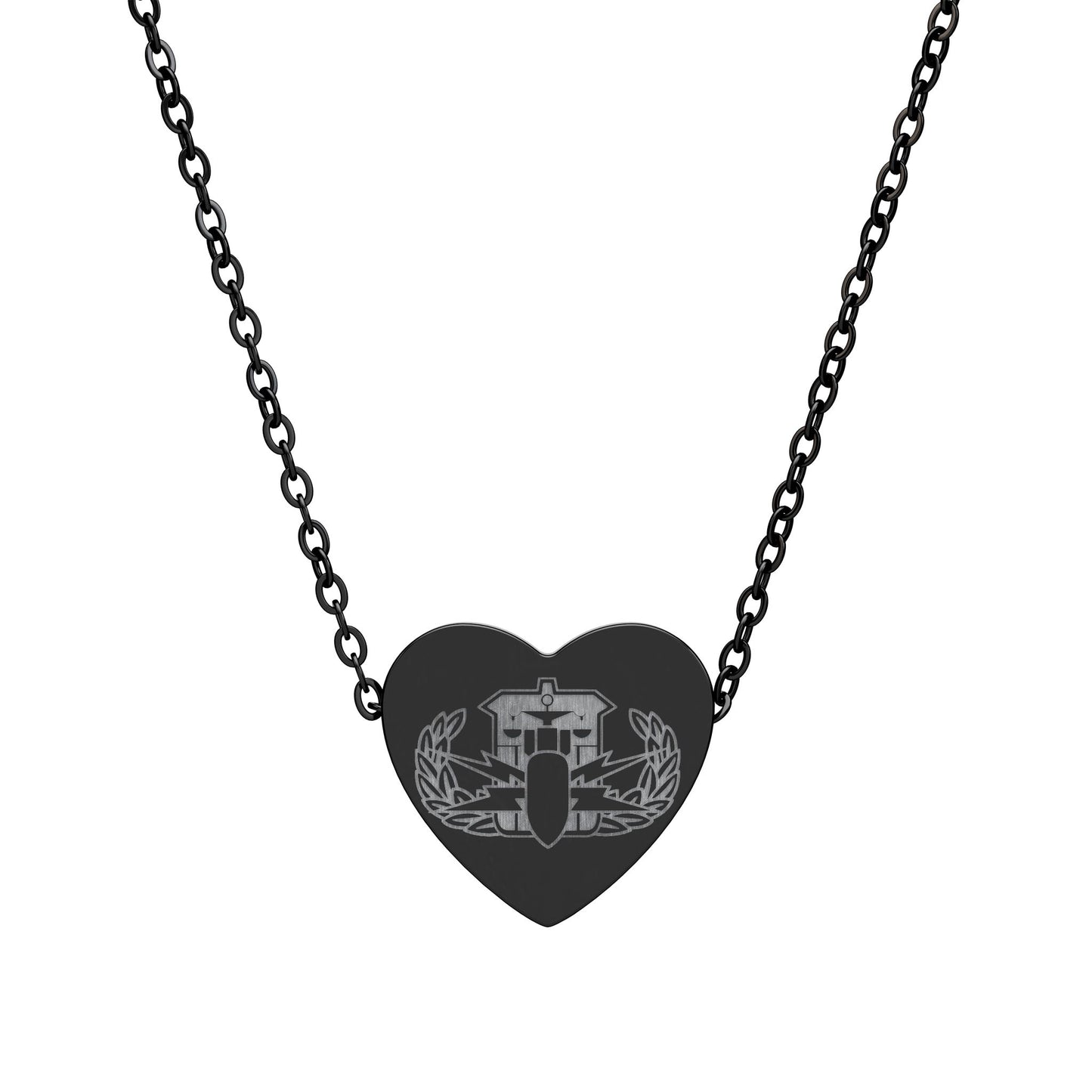 Engraved Heart Necklace — "PSBT Badge"