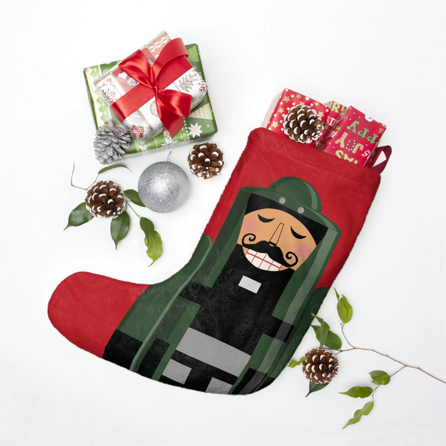 Stocking (Large)— "Bomb Suit Nutcracker"