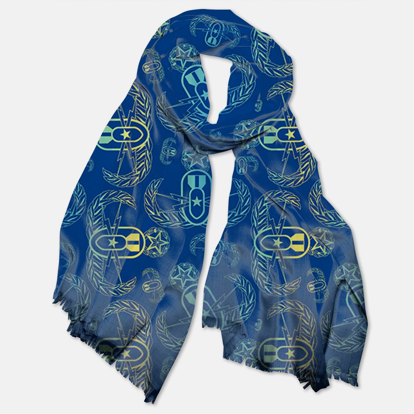 Pashmina Scarf - "EOD Ombre" (Yellow/Turquoise/Green)