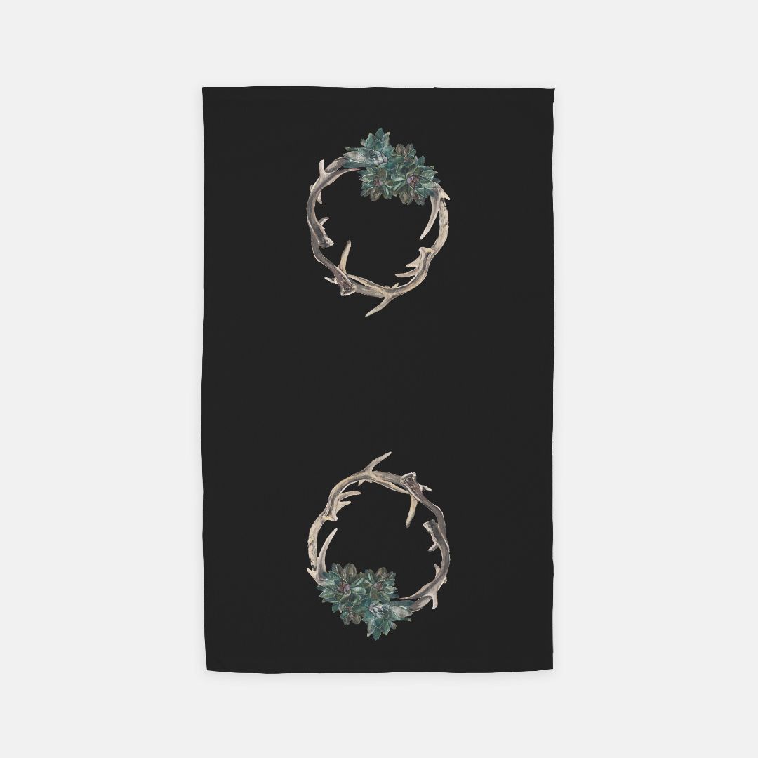 Hand Towel - "Antler Wreath"