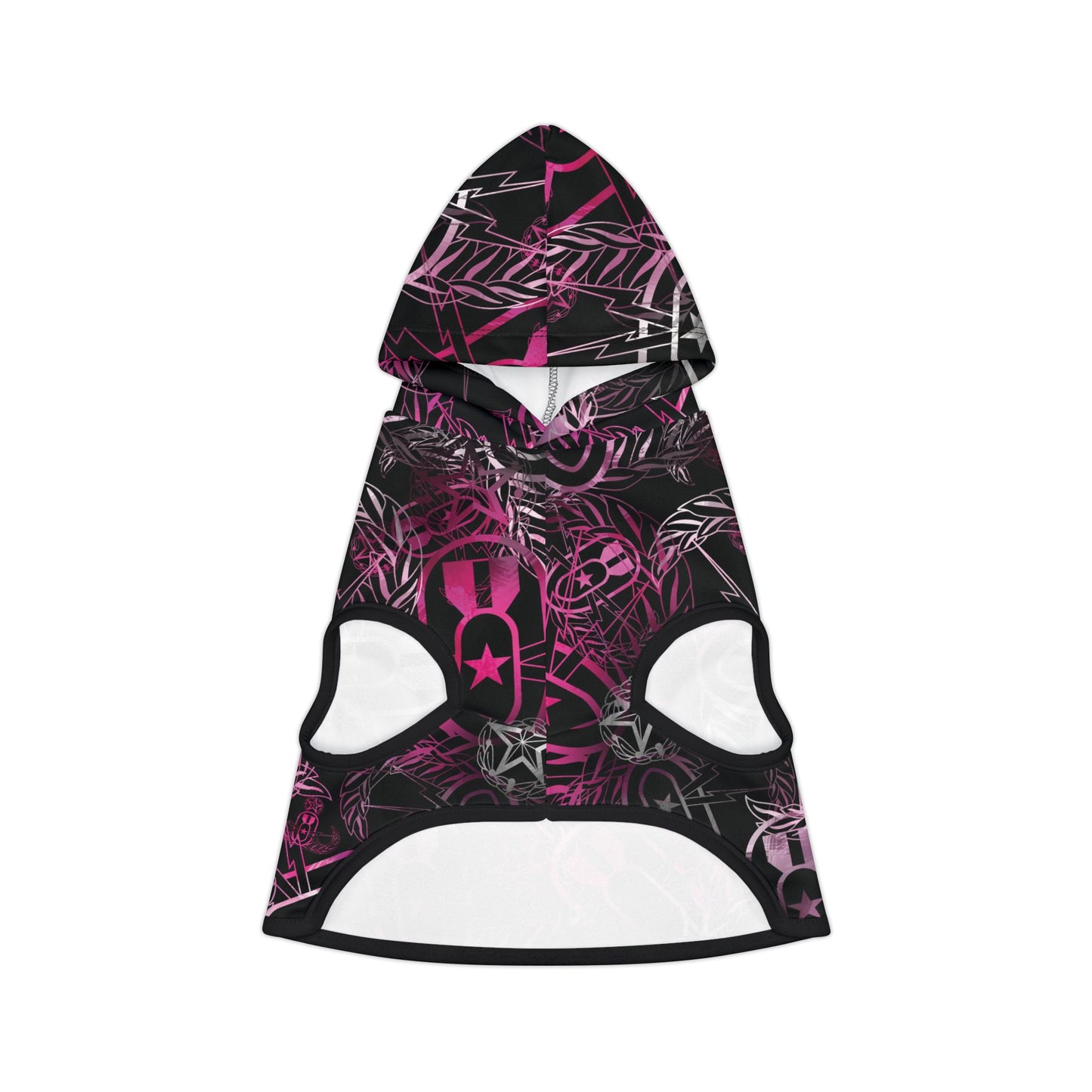 Pet Hoodie — "It's 5 o'clock Somewhere" (Hot Pink on Black)