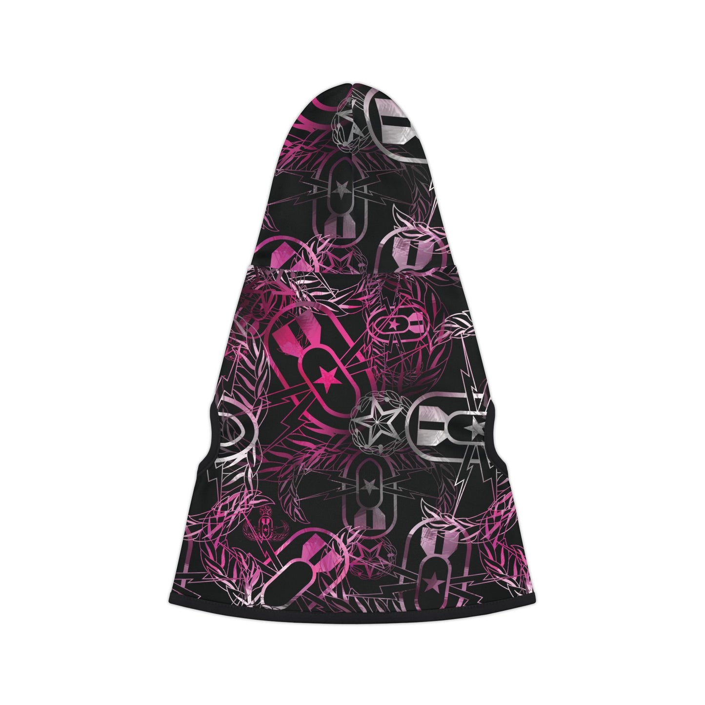 Pet Hoodie — "It's 5 o'clock Somewhere" (Hot Pink on Black)