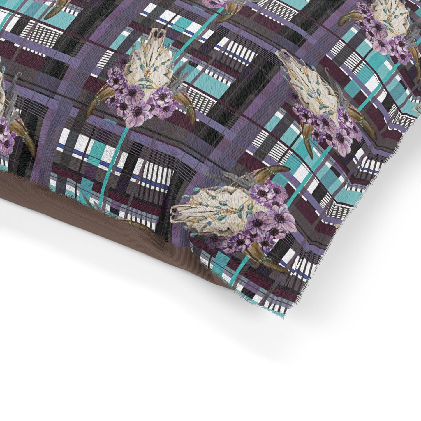 Pet Bed — "Boho Steer Skull"