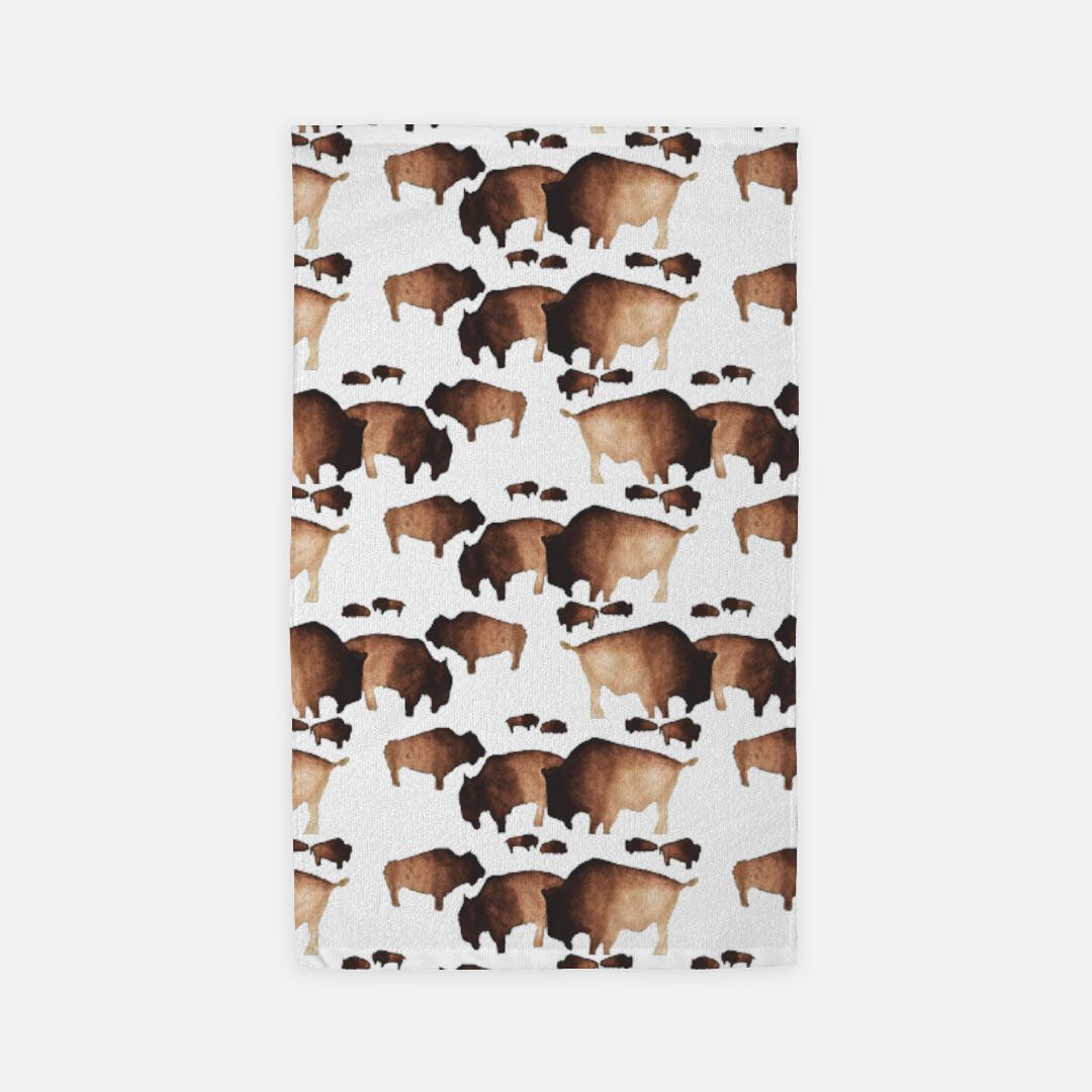 Hand Towel - "Bison Herd"