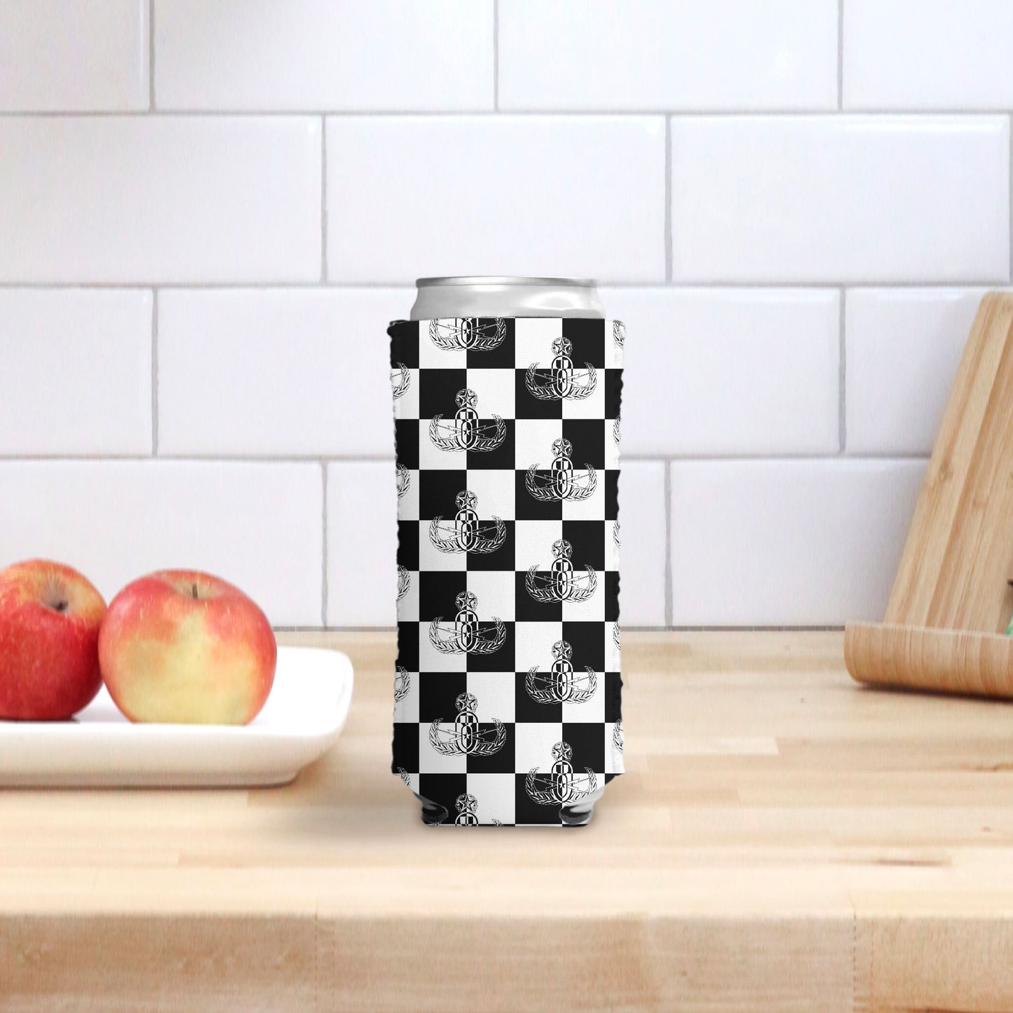 Print On Demand - Slim Can Cooler - "EOD Checkered Flag"