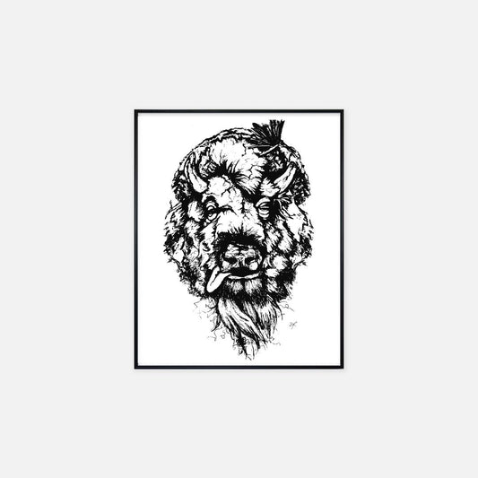 Print (16" x 20") - "Tattered Buffalo"