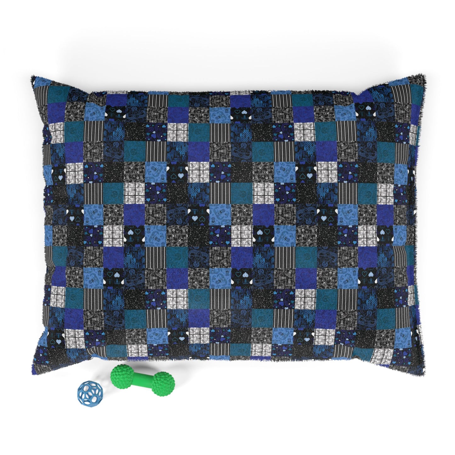 Pet Bed — "EOD Patchwork" (Blues)