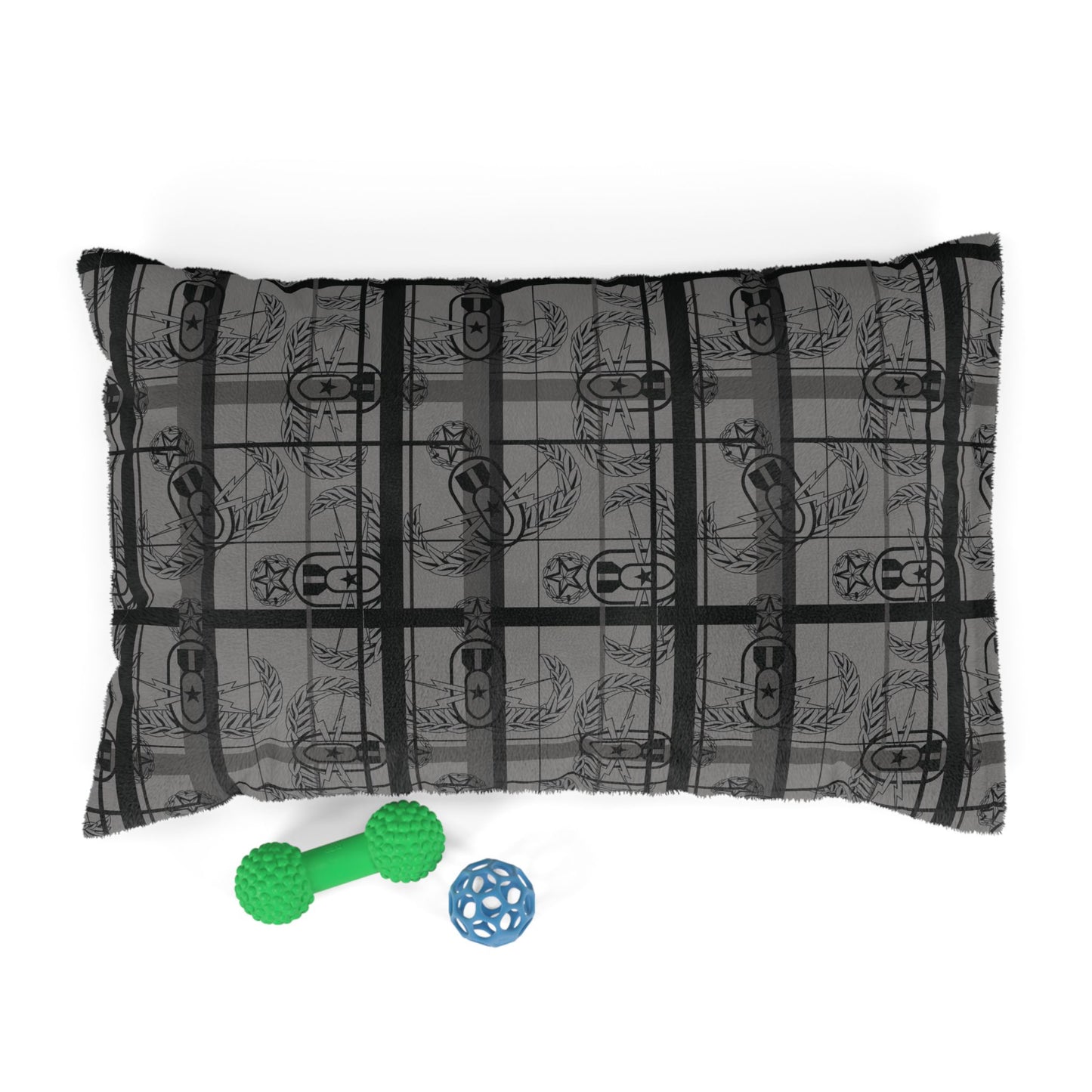 Pet Bed — "EOD Plaid" (Grey)