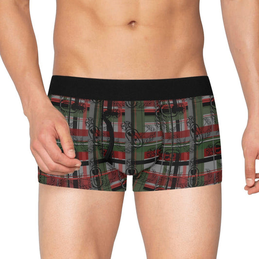Men's Boxer Briefs with Fly - "EOD Christmas Plaid"