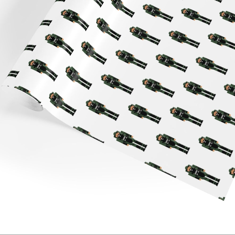 White fabric with black pattern on a white background