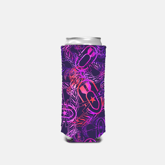 Print On Demand - Slim Can Cooler - "It's 5 o'clock Somewhere" (Orange on Purple)