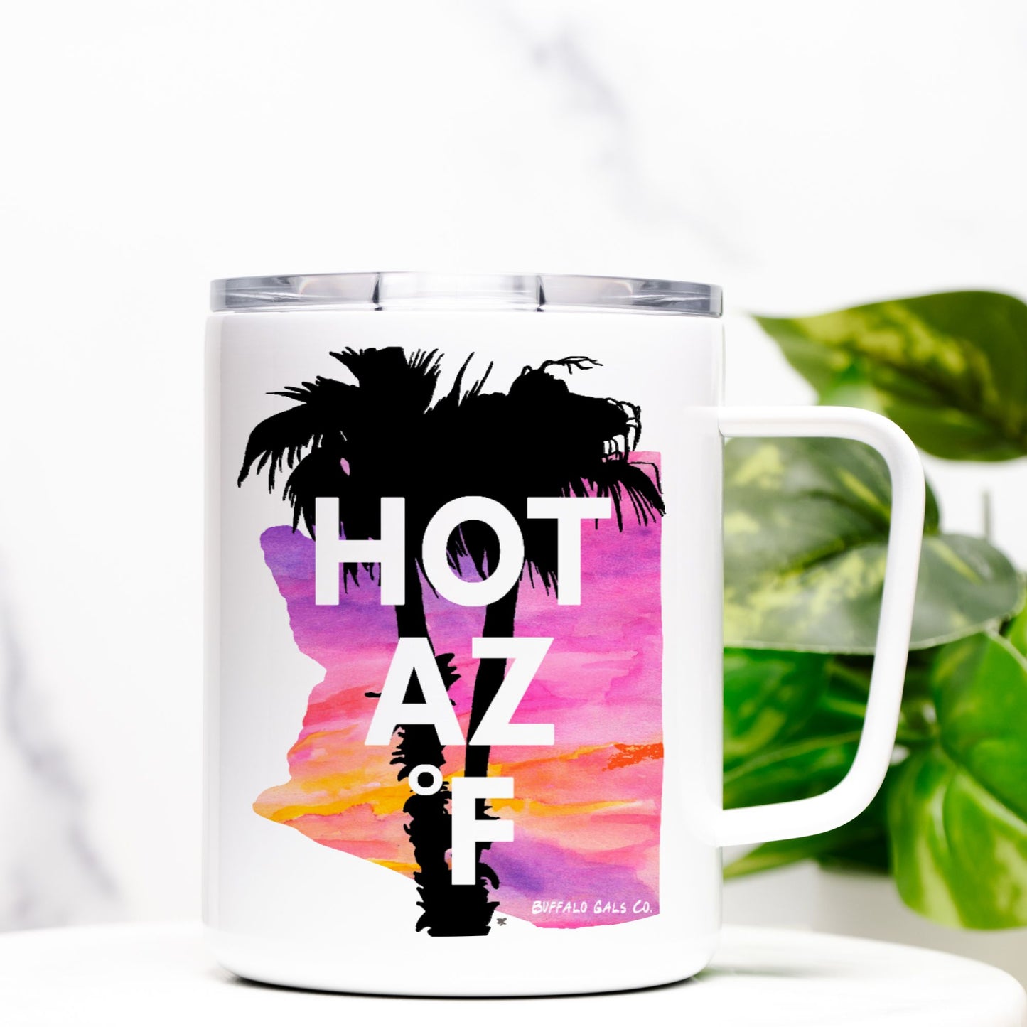 Travel Mug - Hot AZ F (Palm Trees)