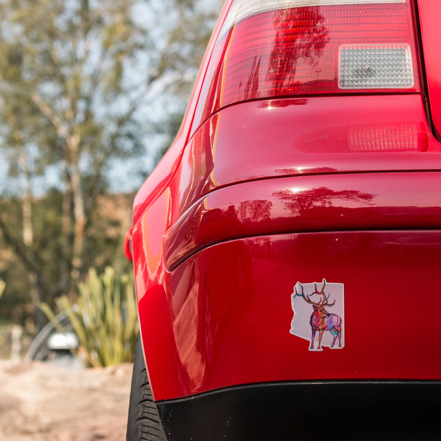 AZ Elk in Plaid Vinyl Sticker/Decal