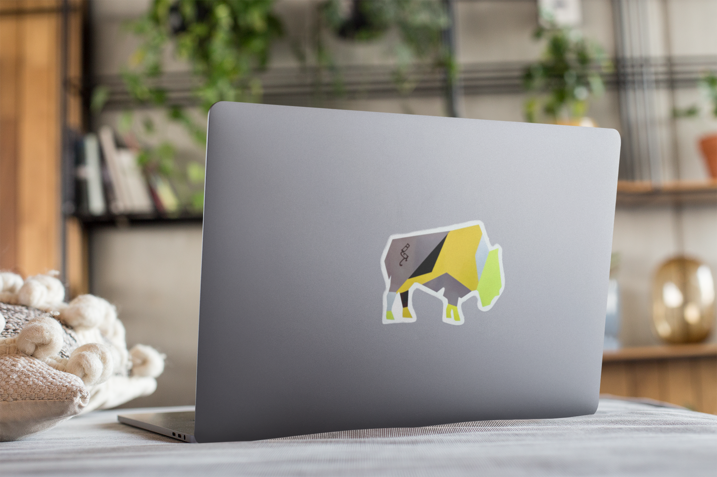"Abstract Bison (Yellow)" Vinyl Sticker/Decal