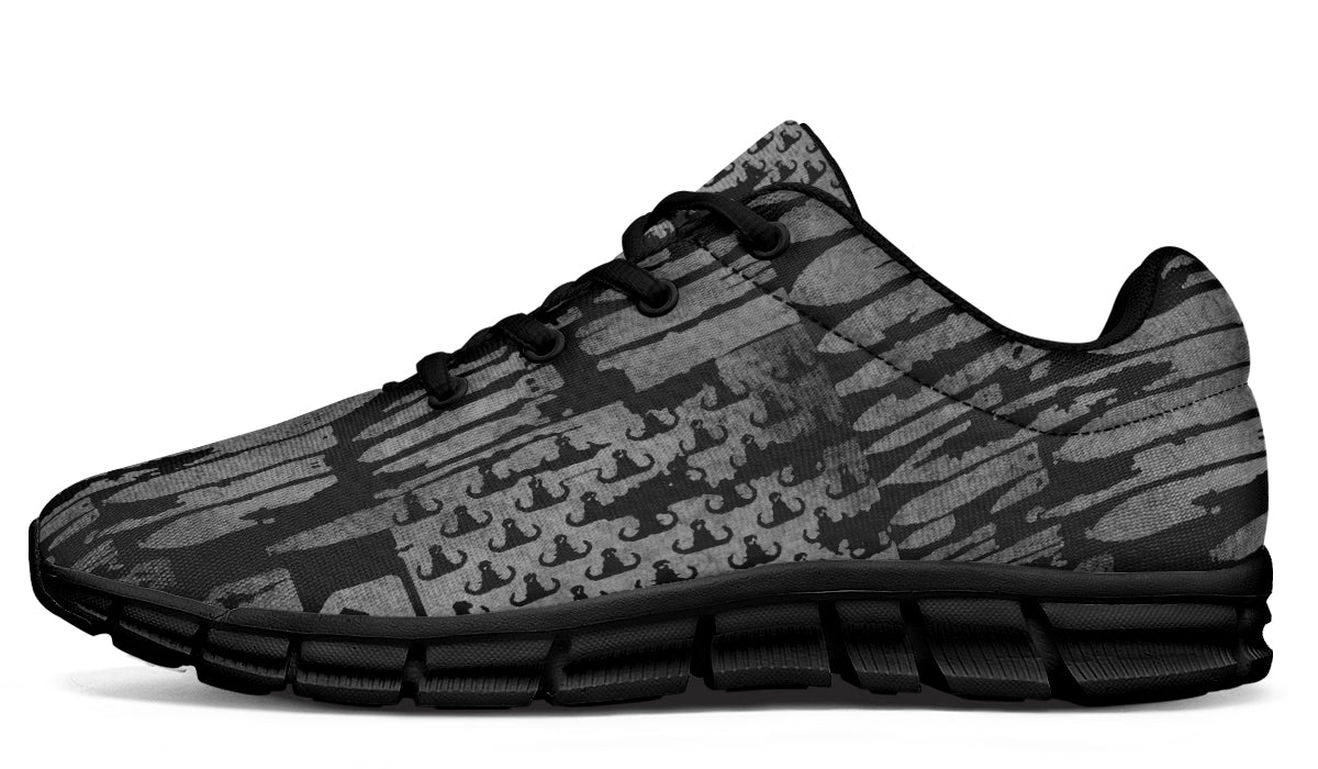 Sneakers - "EOD Bomb Flag" (Grey on Black)