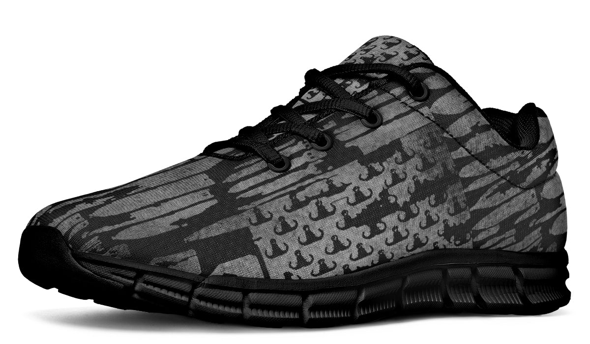 Sneakers - "EOD Bomb Flag" (Grey on Black)
