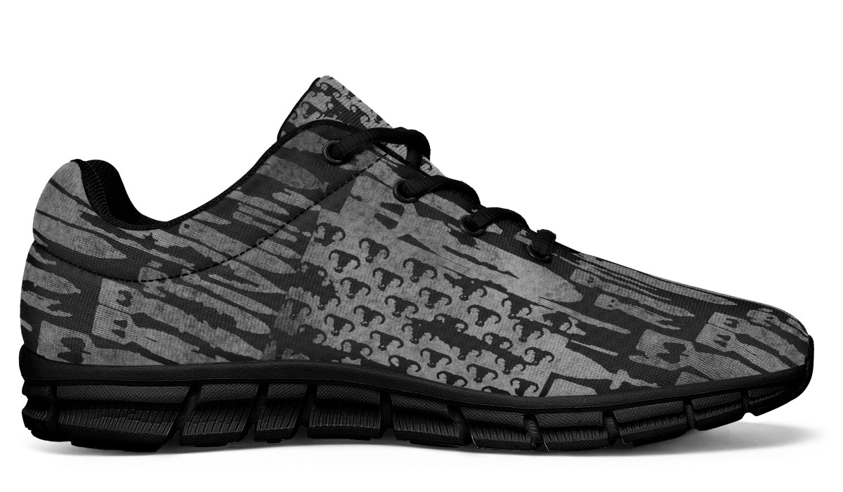 Sneakers - "EOD Bomb Flag" (Grey on Black)