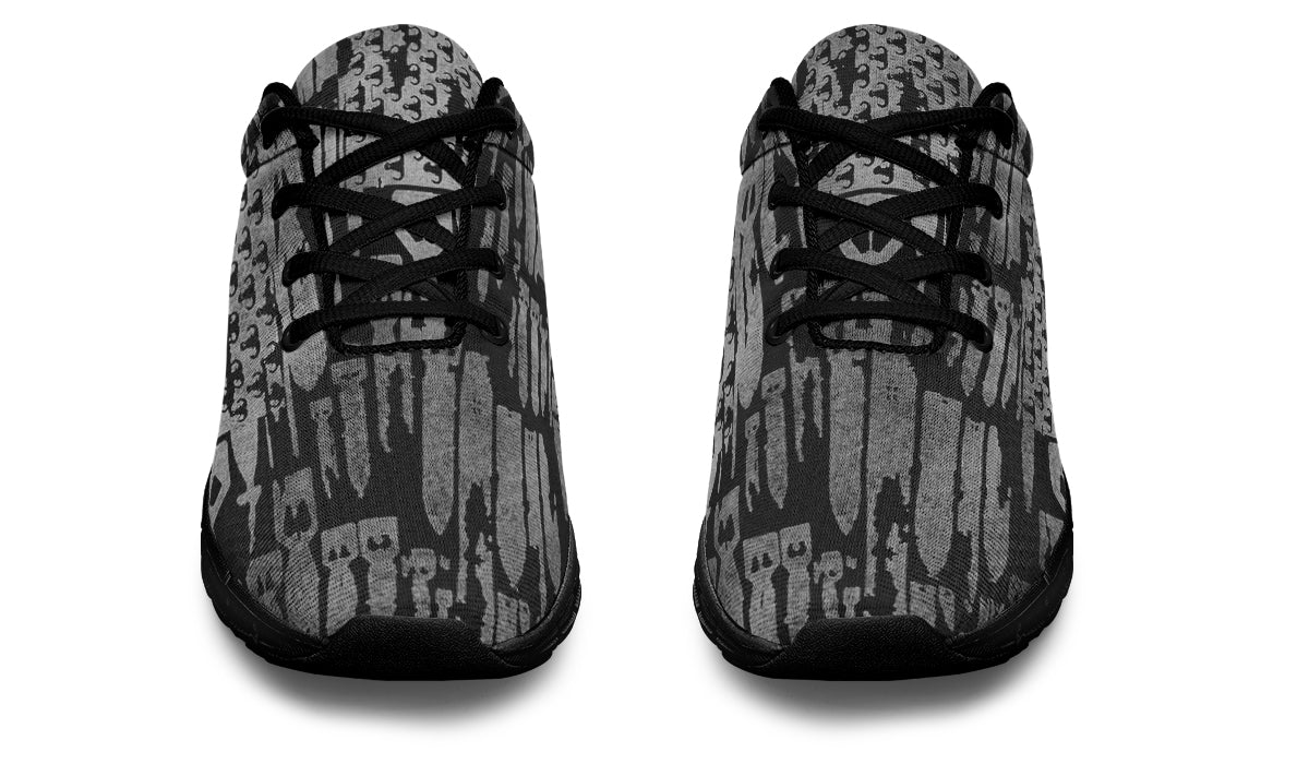 Sneakers - "EOD Bomb Flag" (Grey on Black)