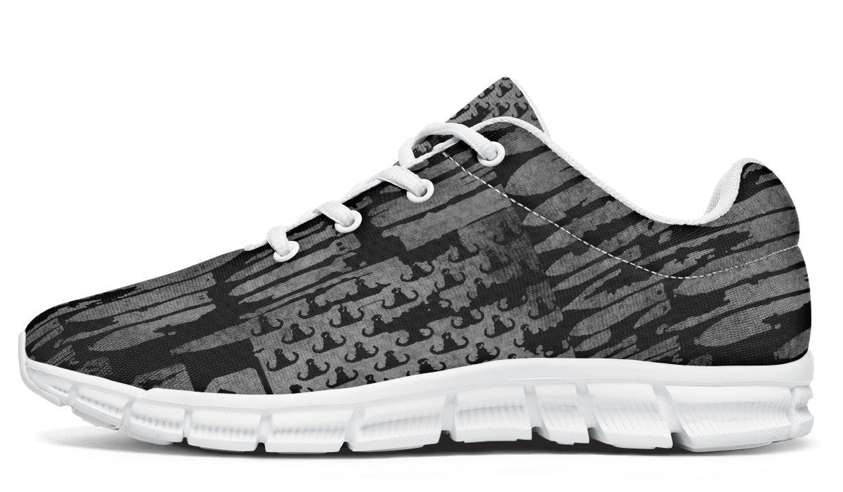 Sneakers - "EOD Bomb Flag" (Grey on Black)