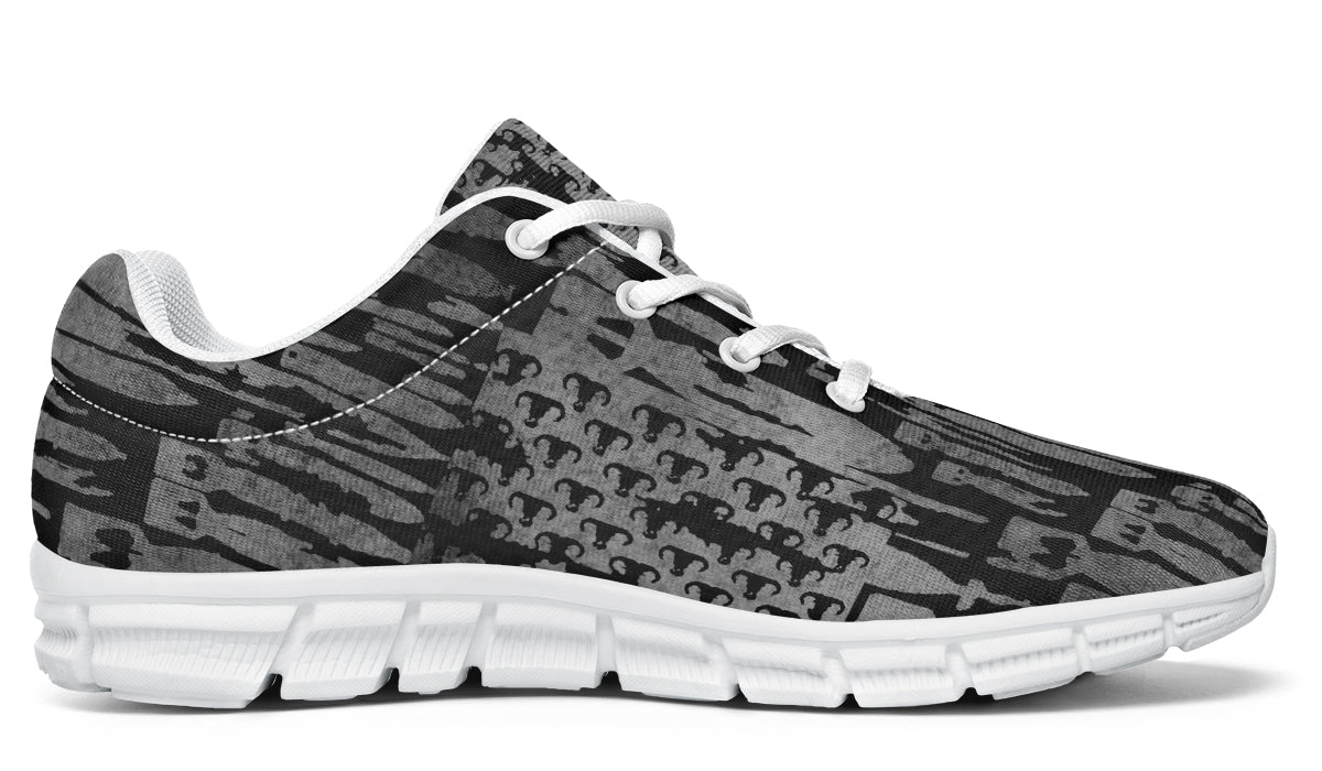 Sneakers - "EOD Bomb Flag" (Grey on Black)