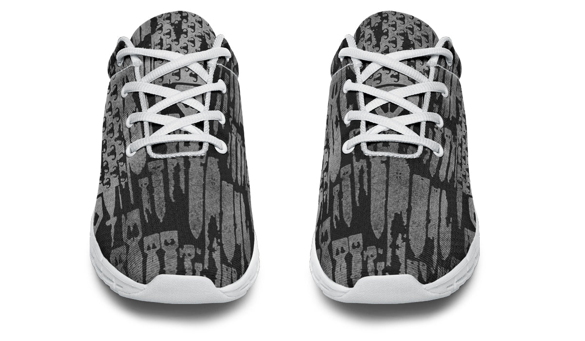 Sneakers - "EOD Bomb Flag" (Grey on Black)