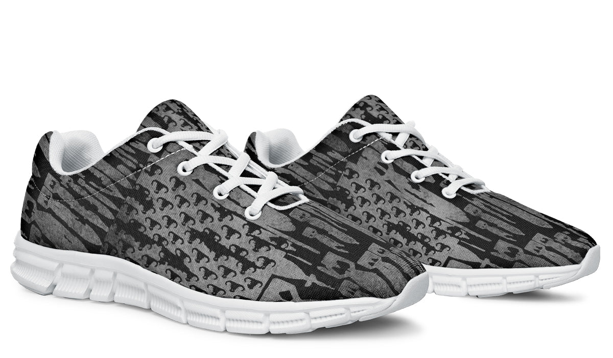 Sneakers - "EOD Bomb Flag" (Grey on Black)