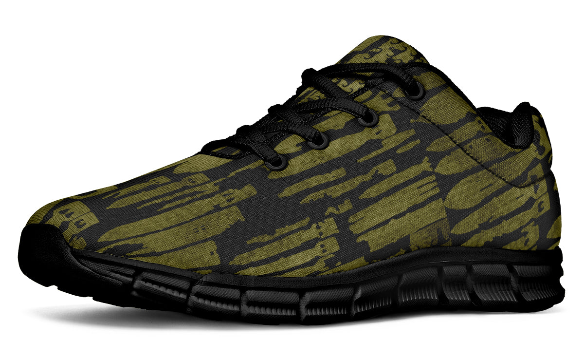 Sneakers - "EOD Bomb Flag" (OD Green on Black)