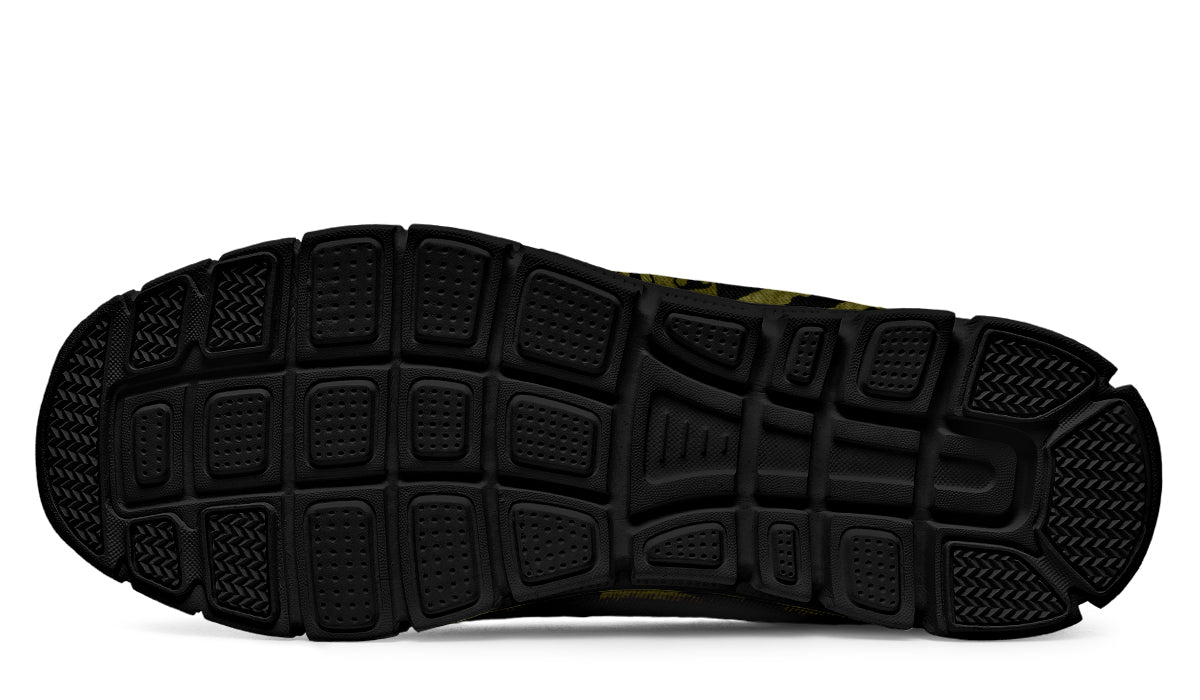 Sneakers - "EOD Bomb Flag" (OD Green on Black)