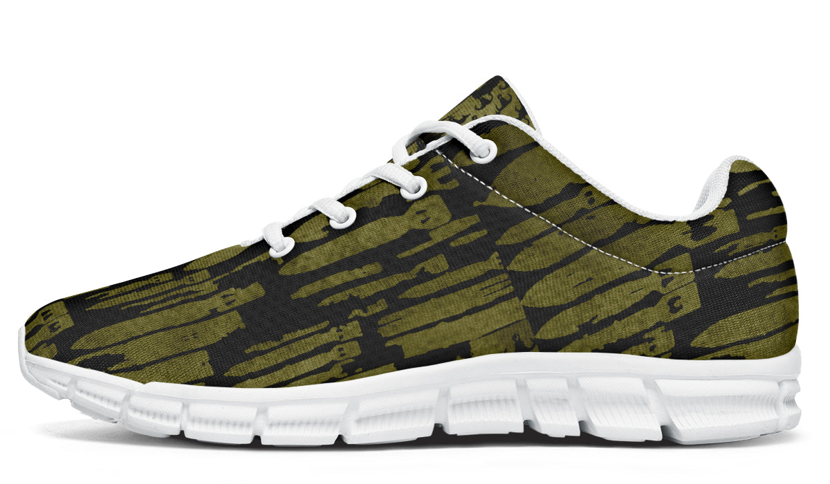 Sneakers - "EOD Bomb Flag" (OD Green on Black)