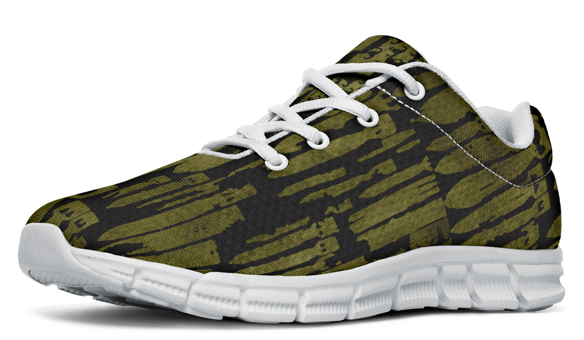 Sneakers - "EOD Bomb Flag" (OD Green on Black)