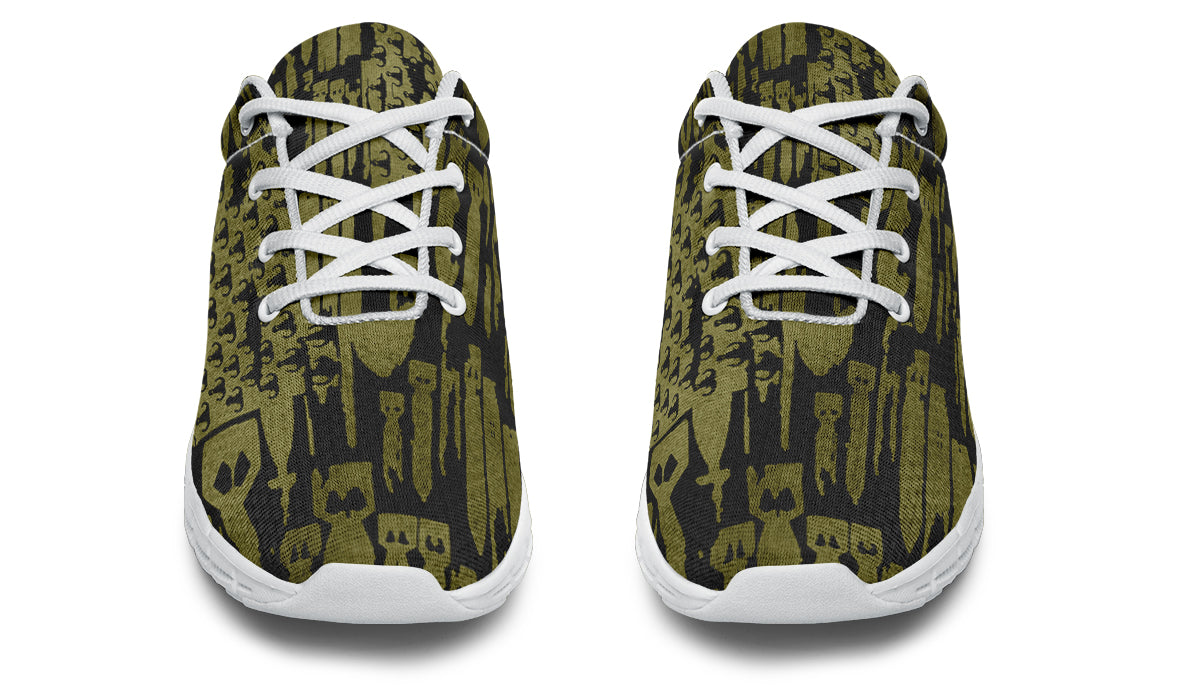 Sneakers - "EOD Bomb Flag" (OD Green on Black)