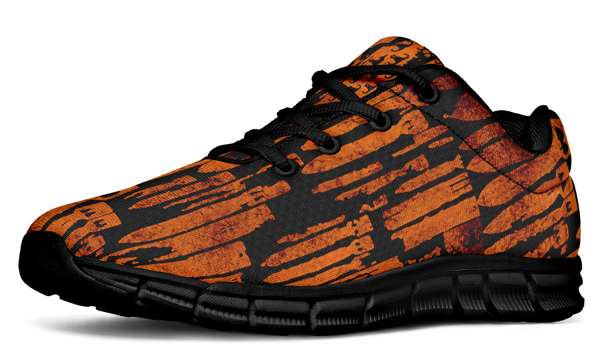 Sneakers - "EOD Bomb Flag" (Orange on Black)
