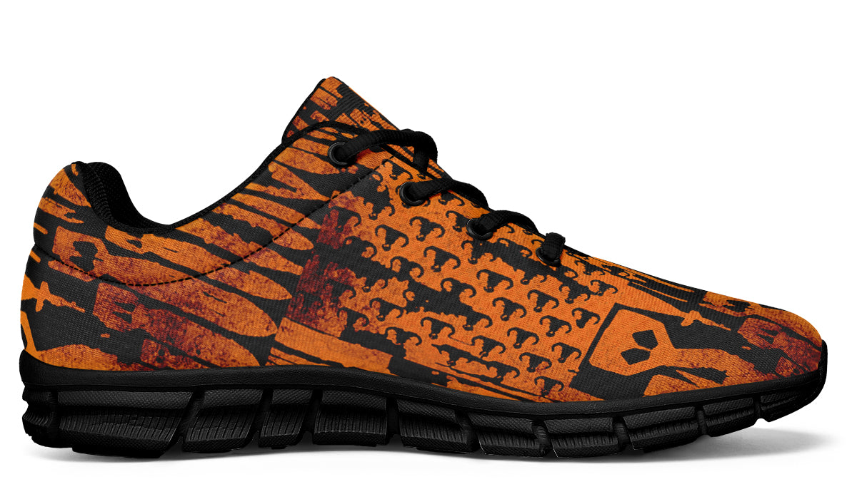 Sneakers - "EOD Bomb Flag" (Orange on Black)