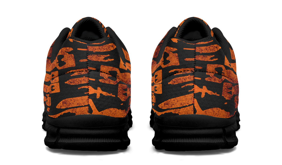 Sneakers - "EOD Bomb Flag" (Orange on Black)