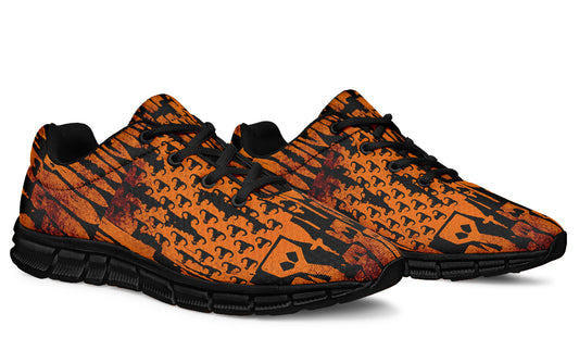Sneakers - "EOD Bomb Flag" (Orange on Black)