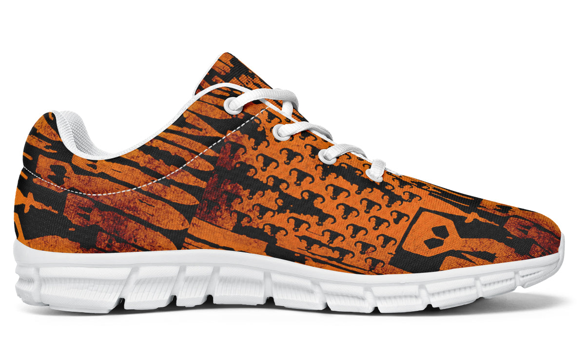 Sneakers - "EOD Bomb Flag" (Orange on Black)